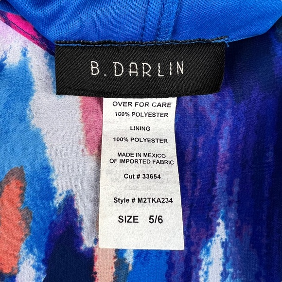 B. Darlin Maxi Long Dress Women Size S Blue Pink White Purple Orange - Picture 5 of 8